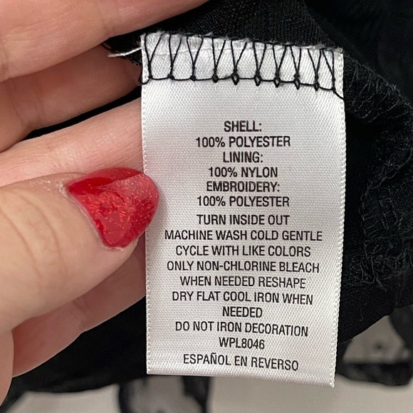 Style & Co Sheer Embroidered Blouse - Picture 7 of 7